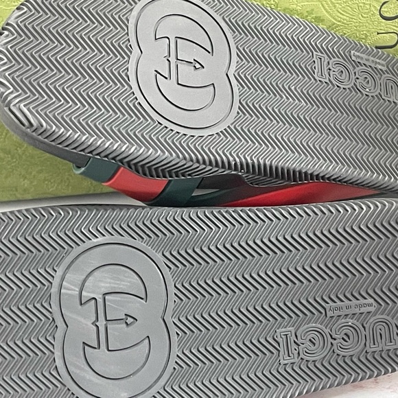 Excellent condition Gucci Mens Slipon 8 (38) Green/Red - Picture 13 of 14
